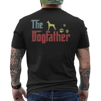 The Dogfather Dog Doberman Pinscher Men's T-shirt Back Print | Mazezy