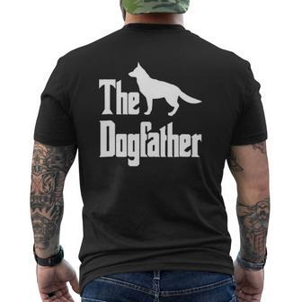 The Dogfather German Shepherd Silhouette Dog Mens Back Print T-shirt | Mazezy