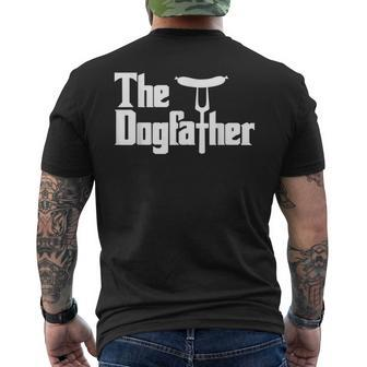 Dogfather Hot Dog Grilling Pun Men's T-shirt Back Print - Monsterry