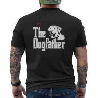 The Dogfather Labrador Dadfather's Day Mens Back Print T-shirt | Mazezy