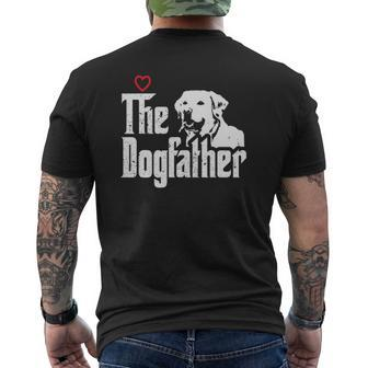 The Dogfather Labrador Dog Dad Father's Day Mens Back Print T-shirt | Mazezy