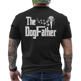 The Dogfather Poodle Face Men's T-shirt Back Print | Mazezy