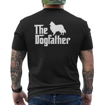 The Dogfather Rough Collie Dog Mens Back Print T-shirt | Mazezy
