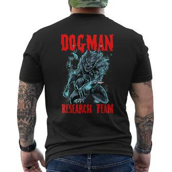 Dogman Research Team Cryptid Humanoid Animal Dog Man Mens Back Print T-shirt - Thegiftio UK