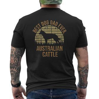 Dogs 365 Best Dog Dad Ever Australian Cattle Dog Mens Back Print T-shirt | Mazezy AU