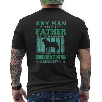 Dogs Bernese Mountain Dog Daddy For Men Mens Back Print T-shirt | Mazezy