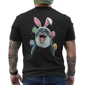 Dolphin Easter Bunny Egg Hunting Whale Dolphin Lover Men's T-shirt Back Print - Monsterry DE