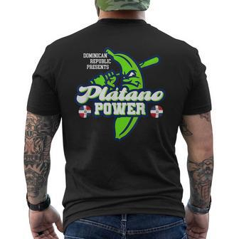 Dominican Republic Platano Power Baseball Dr Flag Men's T-shirt Back Print - Monsterry CA