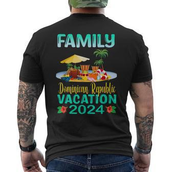 Dominican Republic Vacation 2024 Retro Matching Family Group Men's T-shirt Back Print | Mazezy DE