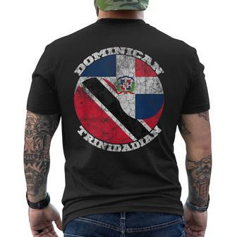 Dominican Trinidad Flags Half Trinidadian Half Dominican Men's T-shirt Back Print - Monsterry DE