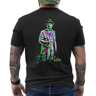 Don Pedro Color Painting Portrait Pedro Albizu Campos Men's T-shirt Back Print - Monsterry AU