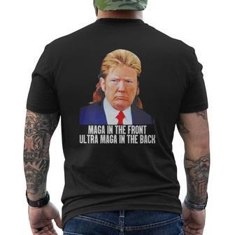 Donald Trump Maga In The Front Ultra Maga In The Back Mens Back Print T-shirt - Thegiftio UK