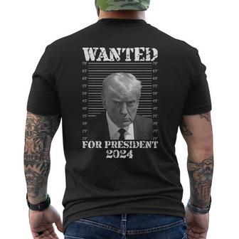 Donald Trump Not Guilty Shot 2024 Wanted For President Men's T-shirt Back Print - Monsterry AU