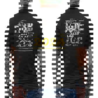 Done Class Of 2024 Graduation For Her Him Grad Seniors 2024 Men's T-shirt Back Print | Mazezy