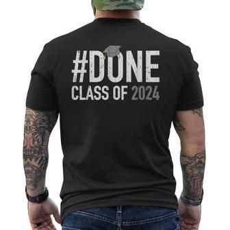 Done Class Of 2024 Senior Graduation High School Graduate 24 Men's T-shirt Back Print - Monsterry UK