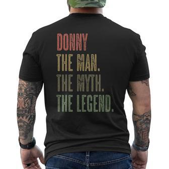 Donny The Man The Myth The Legend Boys Name Men's T-shirt Back Print - Seseable