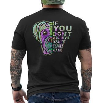 If You Don't Believe They Have Souls Boxer Dog Art Portrai Men's T-shirt Back Print | Mazezy CA