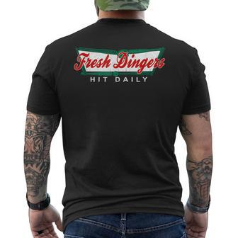 Don't Bunt Hit Fresh Dingers Baseball Softball Game Men's T-shirt Back Print | Mazezy