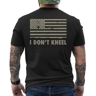 I Don't Kneel Desert Tan Men's T-shirt Back Print - Monsterry AU