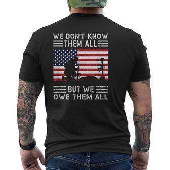 We Don't Know Them All But We Owe Them All Usa Memorial Day Men's T-shirt Back Print - Monsterry UK