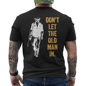 Don't Let The Old Man In Guitar Walking Cool Cow Boy Vintage Men's T-shirt Back Print | Seseable UK