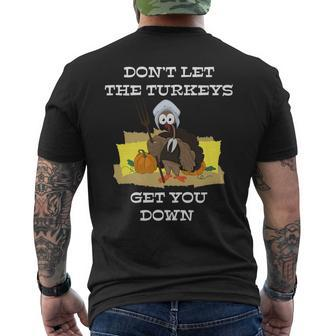 Don't Let The Turkeys Get You Down Men's T-shirt Back Print - Monsterry DE