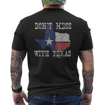 Dont Mess With Vintage Texas V2 Mens Back Print T-shirt - Thegiftio UK