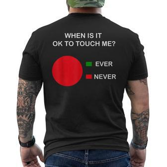 Don't Touch Me Never Touch Me Circle Graph Introvert Men's T-shirt Back Print - Monsterry CA