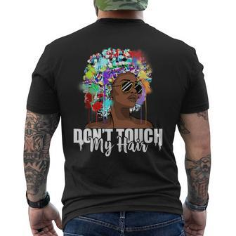 Dont Touch My Hair Afro Natural Hair Black History Men's T-shirt Back Print - Monsterry UK