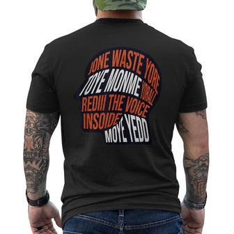 Don't Waste Your Time On Me Voice Inside My Head Graphic Men's T-shirt Back Print - Seseable
