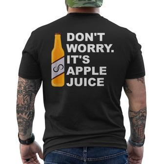 Don't Worry It's Apple Juice Apparel Men's T-shirt Back Print - Monsterry AU