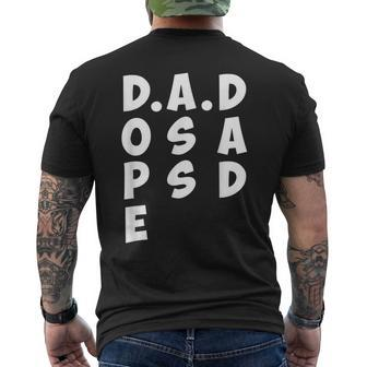Dope Ass Dad Father's Day Novelty Dope Dad Men's T-shirt Back Print - Monsterry