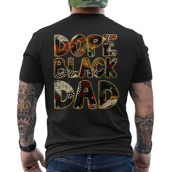 Dope Black Dad Black Fathers Day Matter Junenth For Dads Men's T-shirt Back Print - Thegiftio UK