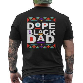 Dope Black Dad Happy Father's Day From Daughter Son Wife Mens Back Print T-shirt | Mazezy