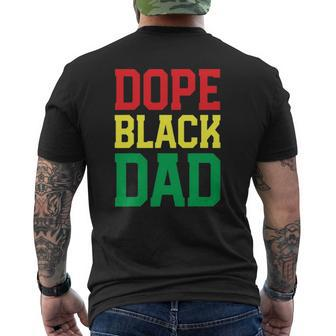 Dope Black Dad Black Pride S For Men Blessed Dad Mens Back Print T-shirt | Mazezy