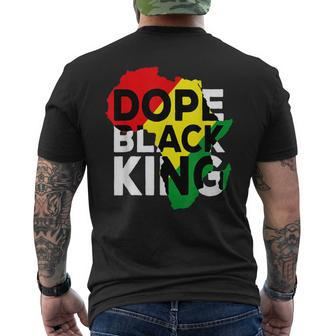 Dope Black King African American Melanin Dad Black History Men's T-shirt Back Print - Monsterry