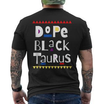 Dope Black Taurus Men's T-shirt Back Print - Monsterry