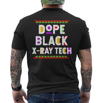 Dope Black X-Ray Tech African American Job Proud Profession Men's T-shirt Back Print - Monsterry