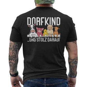 Dorfkind Und Stolz Darauf  Farmers Children's T-Shirt mit Rückendruck - Seseable