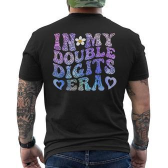 In My Double Digits Era Retro 10 Year Old 10Th Birthday Men's T-shirt Back Print - Monsterry DE
