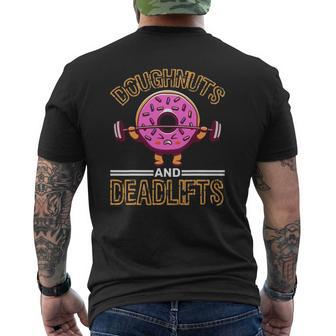 Doughnut And Deadlifts Barbell Donuts Dough Snack Doughnut Mens Back Print T-shirt | Mazezy UK