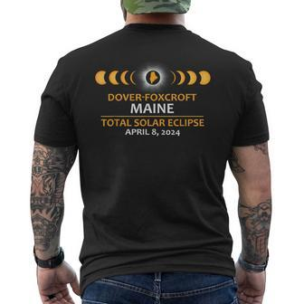 Dover Foxcroft Maine Total Solar Eclipse 2024 Men's T-shirt Back Print - Monsterry CA