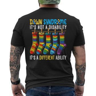 Down Syndrome It Is A Different Ability Down Syndrome Men's T-shirt Back Print - Seseable