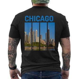 Downtown Chicago Skyline Souvenirs State Illinois Men's T-shirt Back Print - Monsterry CA