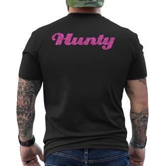 Drag Queen T Hunty Pink Glitter Men's T-shirt Back Print - Monsterry DE