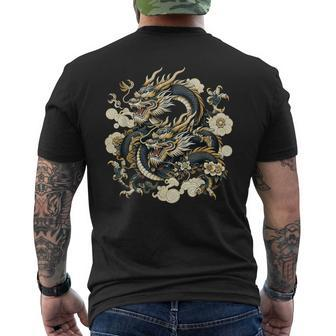 Dragon Aesthetic Japanese Culture Tokyo Inspired Asian Men's T-shirt Back Print | Mazezy