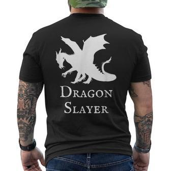 Dragon Slayer Fantasy Medieval Anime Lover Men's T-shirt Back Print - Monsterry