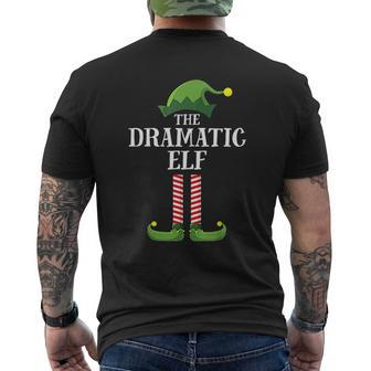 Dramatic Elf Matching Family Group Christmas Party Pajama Mens Back Print T-shirt - Thegiftio UK