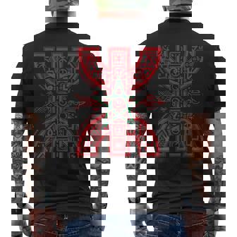 Drapeau Du Maroc Avec Yaz Amazigh Roots Fierté Du Maroc Berbère T-shirt imprimé au dos - Cadeauxyz