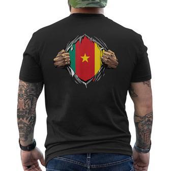 Drapeau Du Patrimoine Camerounais Avec Racines Fières Du Cameroun T-shirt imprimé au dos - Cadeauxyz